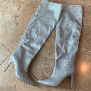 Aldo sparkly heeled boots